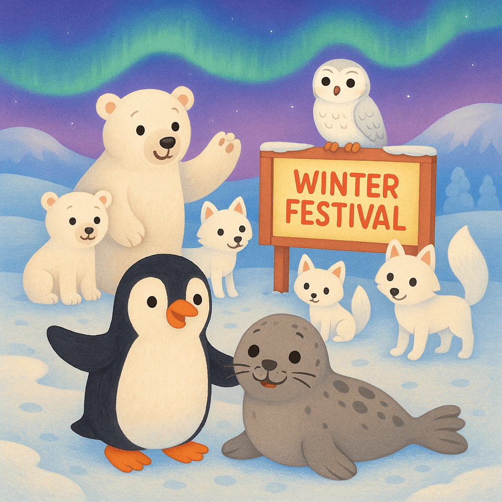 Arctic Teamwork with Penguin and Seal
